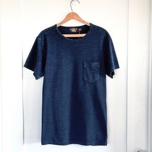 RRL Ralph Lauren Indigo-Dyed Pocket Tee – Size M (NWT)
